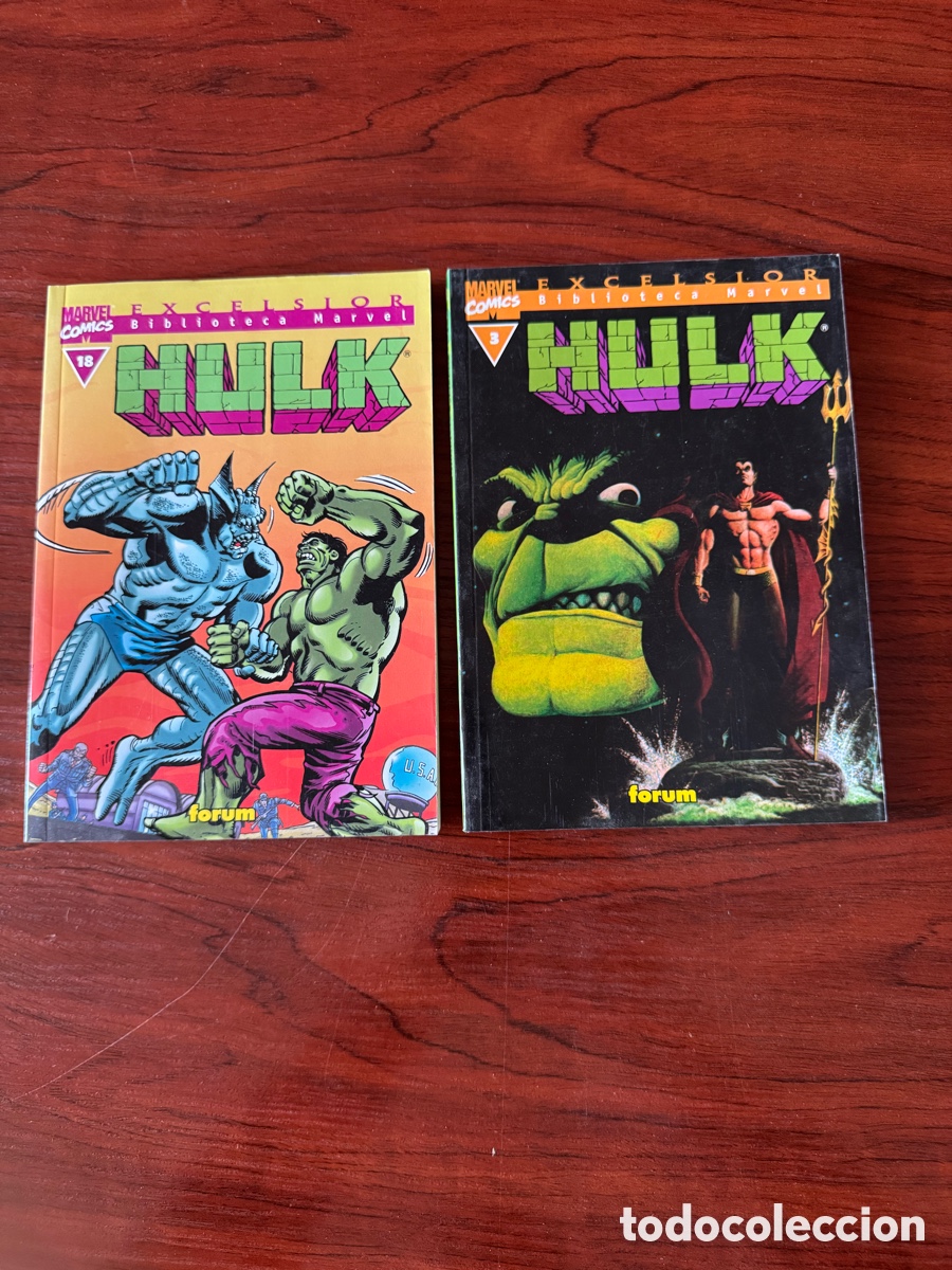 C&oacute;mics: Lote 2 x hulk Excelsior biblioteca marvel num 3 y 18 forum - Foto 1