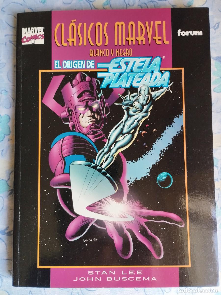 C&oacute;mics: EL ORIGEN DE ESTELA PLATEADA CL&Aacute;SICOS MARVEL Blanco y Negro - Foto 1