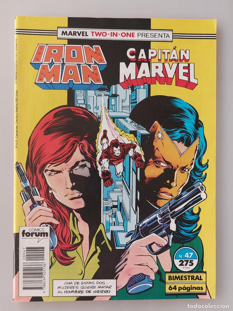 C&oacute;mics: IRON MAN & CAPIT&Aacute;N MARVEL - NUMERO 47 - MARVEL TWO-IN-ONE: EDICIONES F&Oacute;RUM (1989) - Foto 1