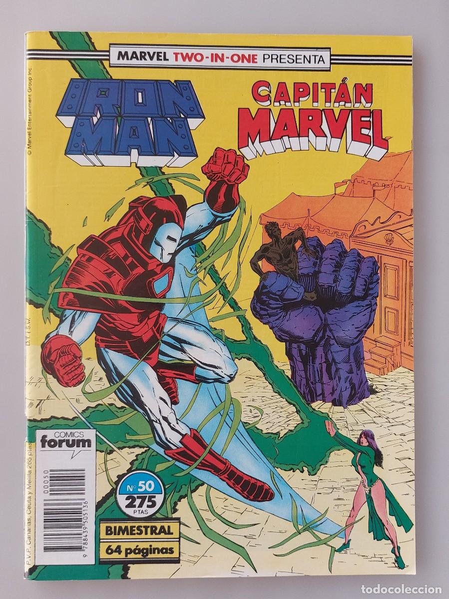 C&oacute;mics: IRON MAN & CAPIT&Aacute;N MARVEL - NUMERO 50 - MARVEL TWO-IN-ONE: EDICIONES F&Oacute;RUM (1989) - Foto 1