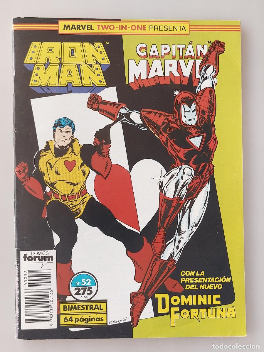 C&oacute;mics: IRON MAN & CAPIT&Aacute;N MARVEL - NUMERO 52 - MARVEL TWO-IN-ONE: EDICIONES F&Oacute;RUM (1989) - Foto 1