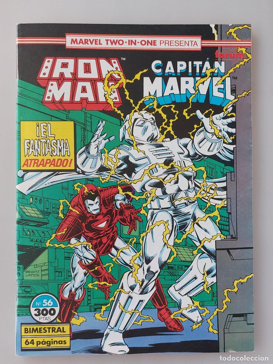 C&oacute;mics: IRON MAN & CAPIT&Aacute;N MARVEL - NUMERO 56 - MARVEL TWO-IN-ONE: EDICIONES F&Oacute;RUM (1989) - Foto 1