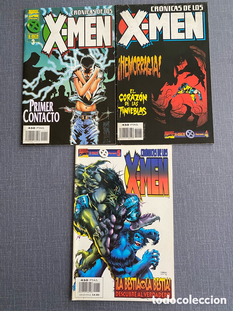C&oacute;mics: Lote 3 n&uacute;meros de Cr&oacute;nicas de los X-Men (1995-1996) - Foto 1