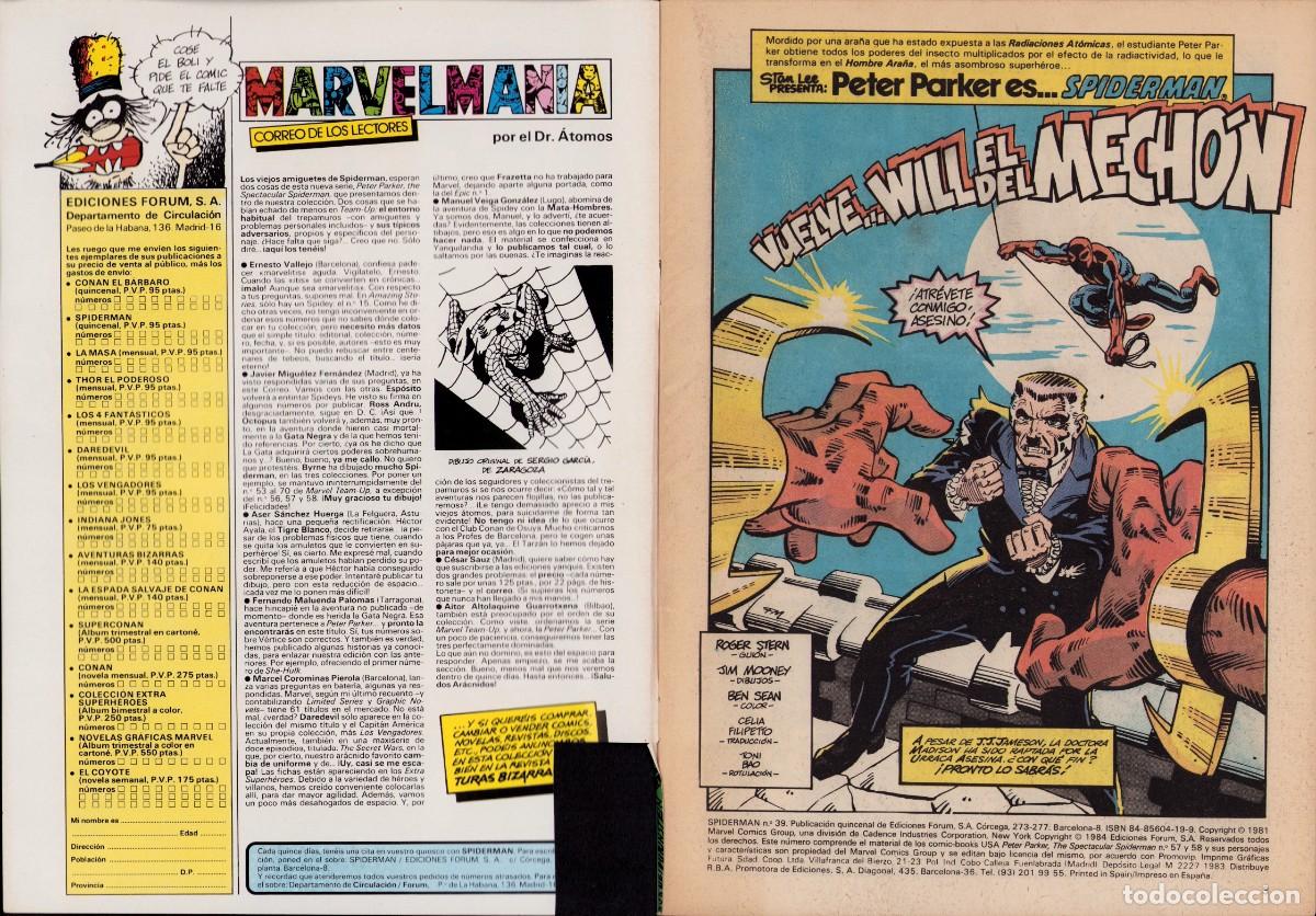 C&oacute;mics: Spiderman Vol. 1 N&ordm; 39 - C&oacute;mics Forum 1984 - Foto 2