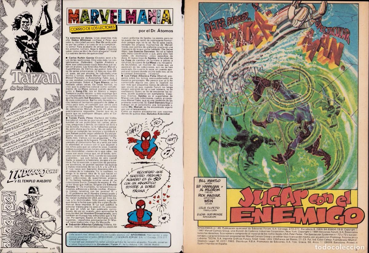 C&oacute;mics: Spiderman Vol. 1 N&ordm; 49 - C&oacute;mics Forum 1984 - Foto 2