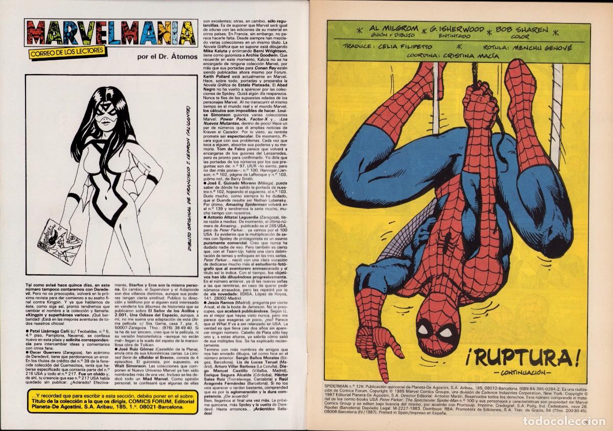 C&oacute;mics: Spiderman Vol. 1 N&ordm; 128 - C&oacute;mics Forum 1987 - Foto 2