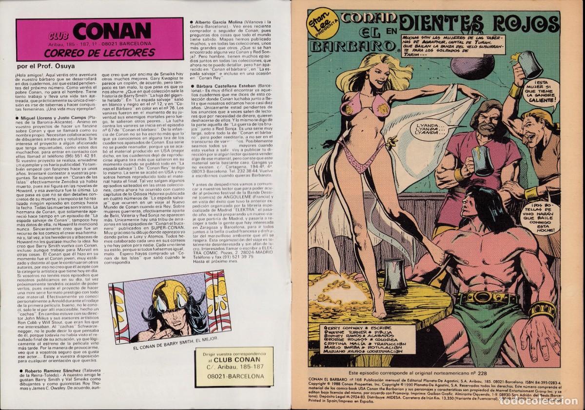 C&oacute;mics: Conan el B&aacute;rbado Vol. 1 N&ordm; 166 - Comics Forum 1990 - Foto 2
