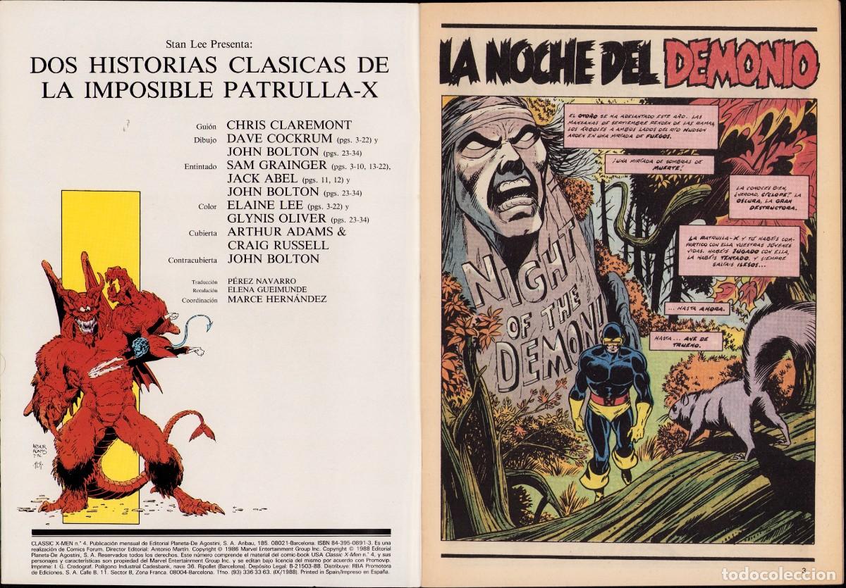 C&oacute;mics: Classic X-Men Vol. 1 N&ordm; 4 - Comics Forum 1988 - Foto 2