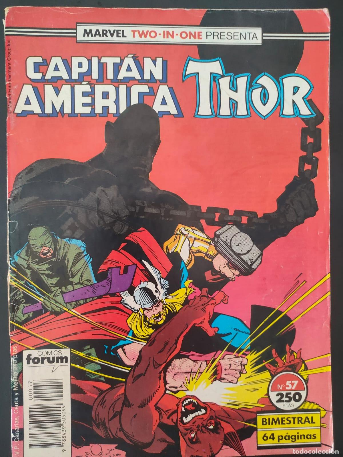 C&oacute;mics: MARVEL TWO IN ONE CAPITAN AMERICA THOR NUMERO 57 - Foto 1