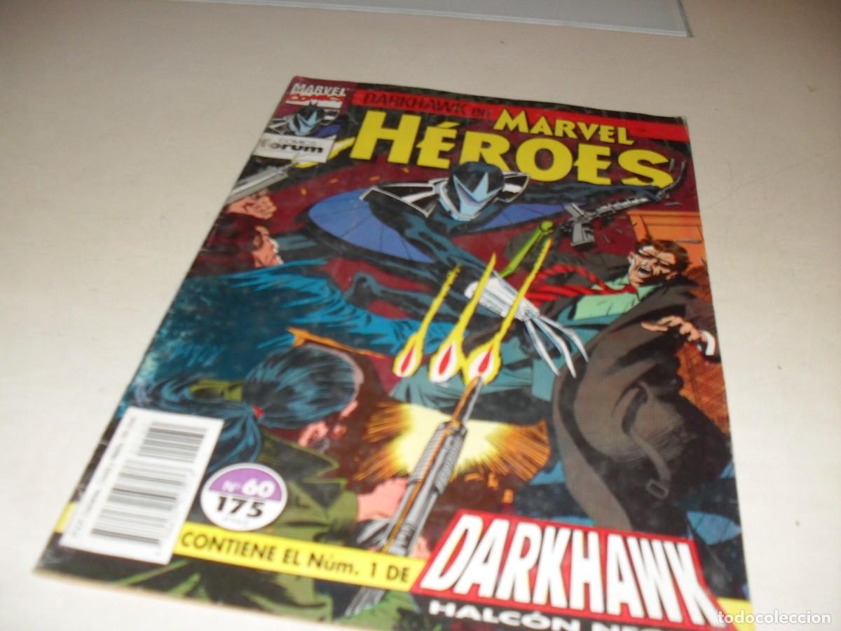 C&oacute;mics: MARVEL HEROES N&ordm; 60 DARHAWK,HALCON NEGRO,CON COMPLEMENTO DE JOHN BYRNE,(DE 84).FORUM,1987 - Foto 1