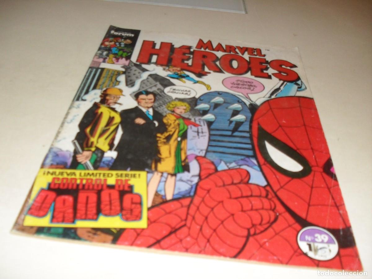 C&oacute;mics: MARVEL HEROES N&ordm;39 CONTROL DE DA&Ntilde;OS,CON SPIDERMAN EN PORTADA,(DE 84).FORUM,1987 - Foto 1