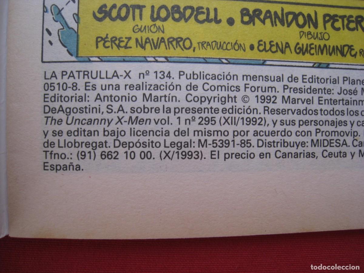 C&oacute;mics: LA PATRULLA X - N&ordm; 134 - FORUM. - Foto 6
