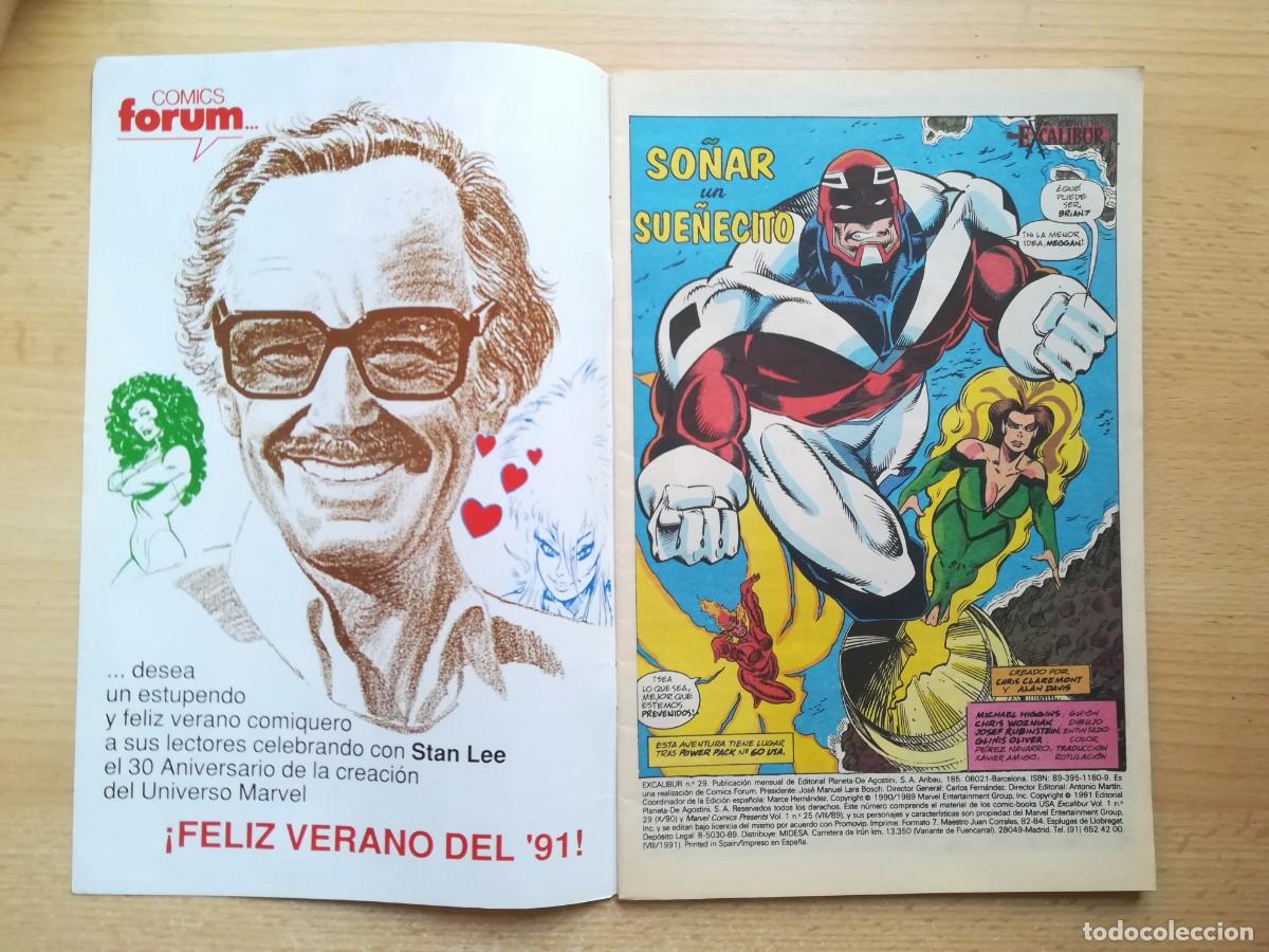 C&oacute;mics: Excalibur N&ordm; 29 + El &uacute;ltimo Ninja. Stan Lee. Forum. - Foto 2