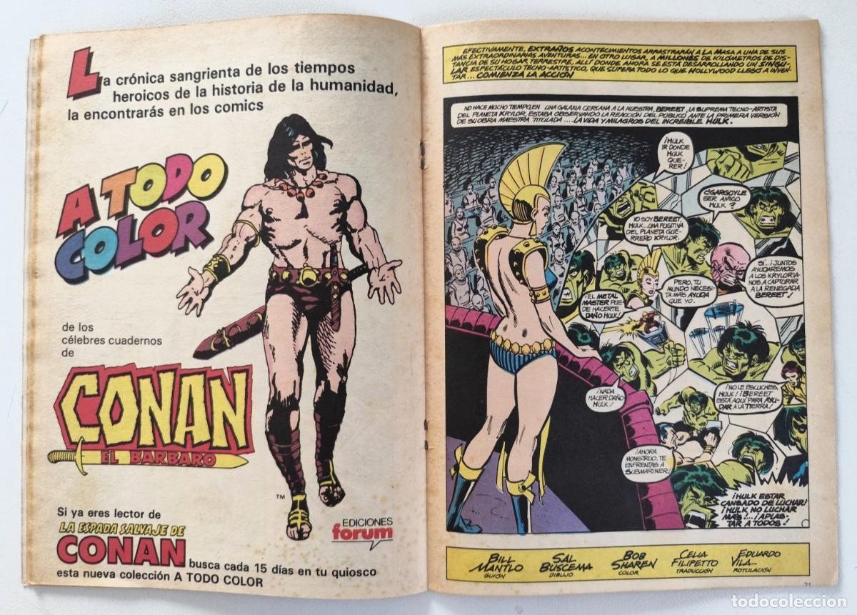 C&oacute;mics: LA MASA, EL INCRE&Iacute;BLE HULK VOL.1 N&ordm; 10 ~ MARVEL/FORUM (1983) - Foto 4