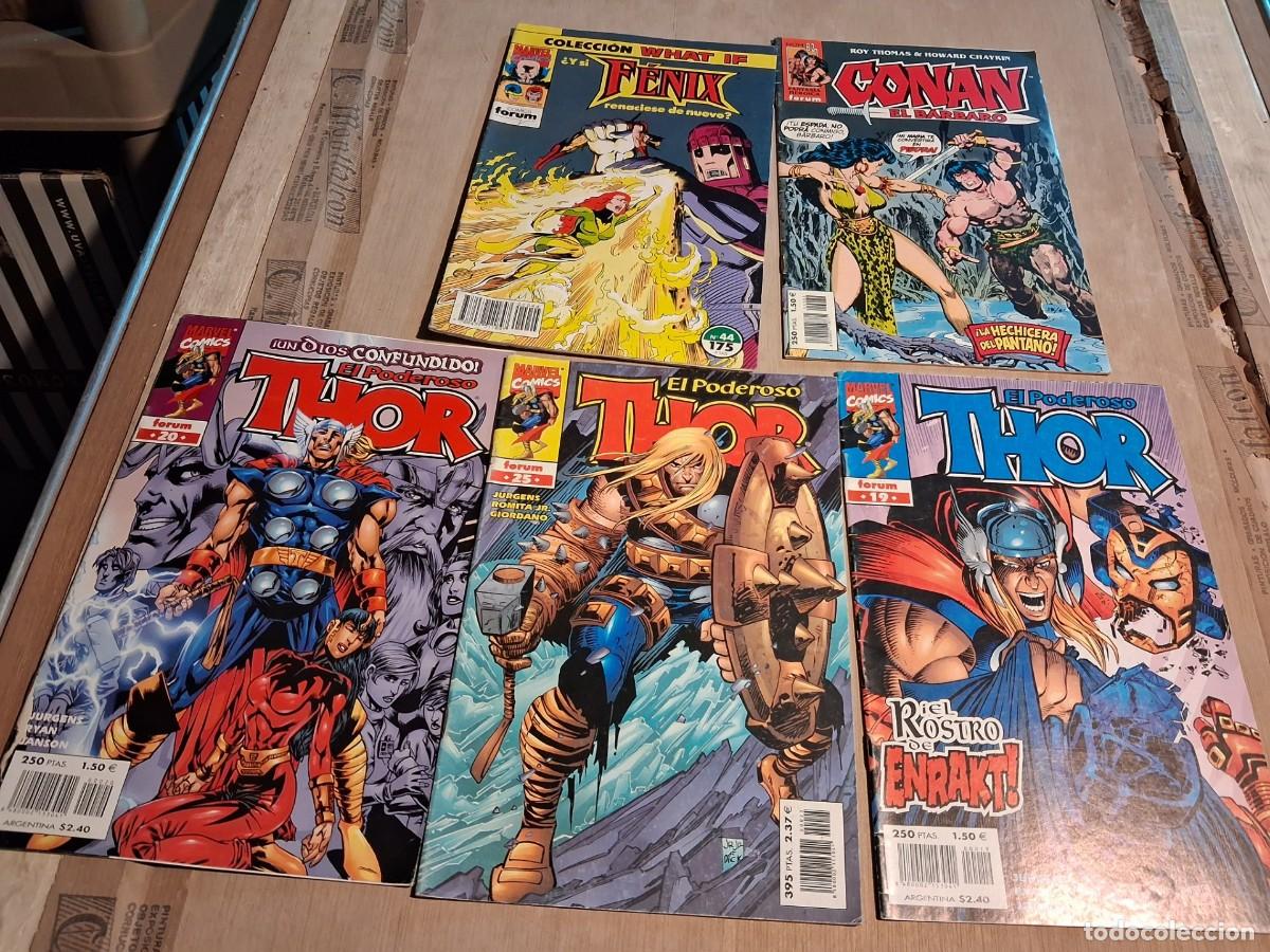 C&oacute;mics: LOTE DE COMICS : 5 NUMEROS ( EL PODEROSO THOR / CONAN EL BARBARO / FENIX ) - Foto 1