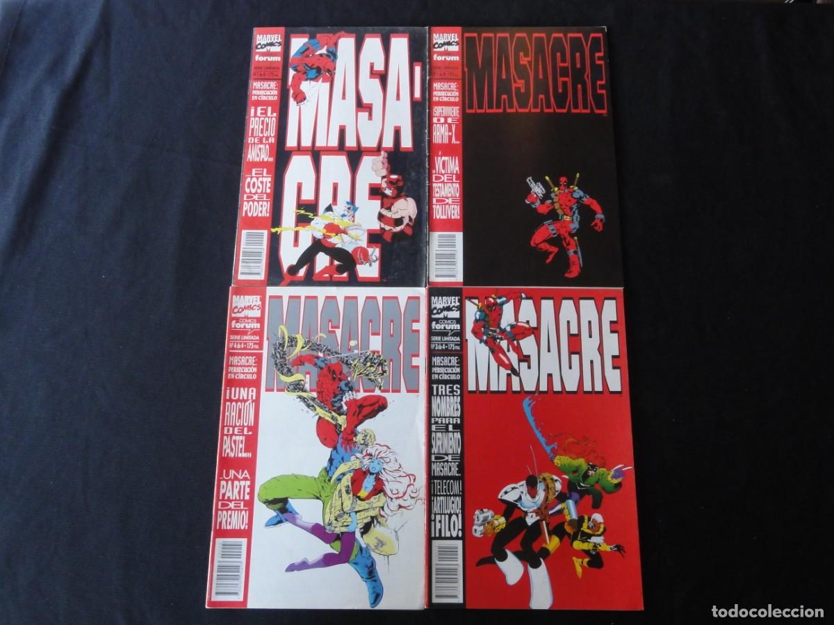 C&oacute;mics: MASACRE. PERSECUCI&Oacute;N EN C&Iacute;RCULO. COMPLETA. 4 N&ordm;. 1994. MARVEL COMICS FORUM. C-4B - Foto 1