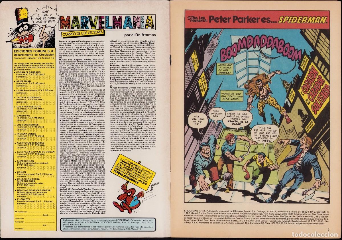 C&oacute;mics: Spiderman Vol. 1 N&ordm; 44 - C&oacute;mics Forum 1983 - Foto 2