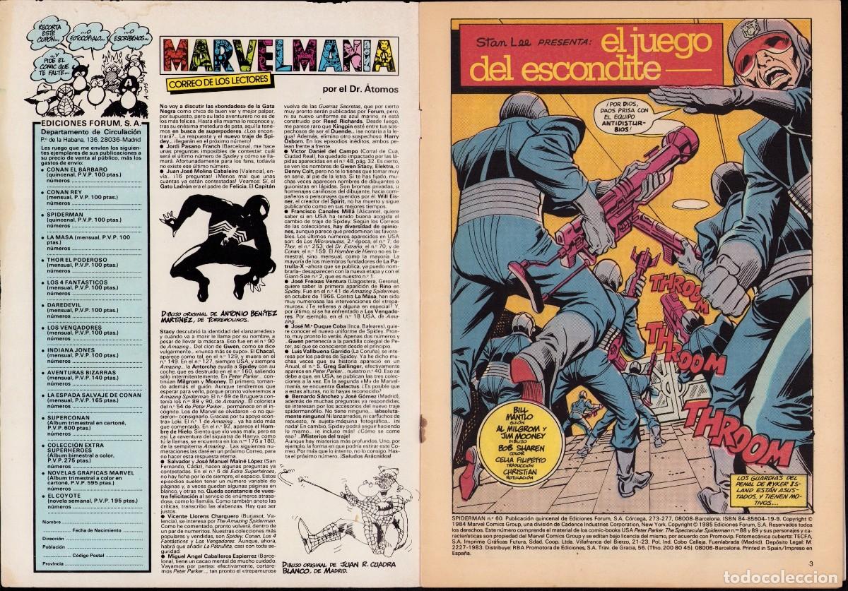 C&oacute;mics: Spiderman Vol. 1 N&ordm; 60 - C&oacute;mics Forum 1983 - Foto 2