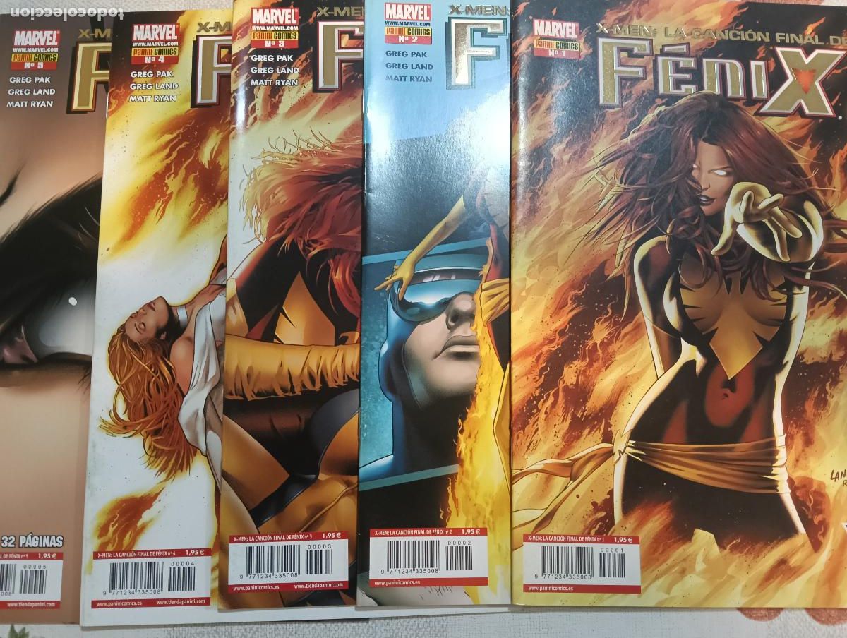 C&oacute;mics: X-MEN. LA CANCI&Oacute;N FINAL DEL F&Eacute;NIX . COLECCION COMPLETA 5 EJEMPLARES. PANINI - Foto 1