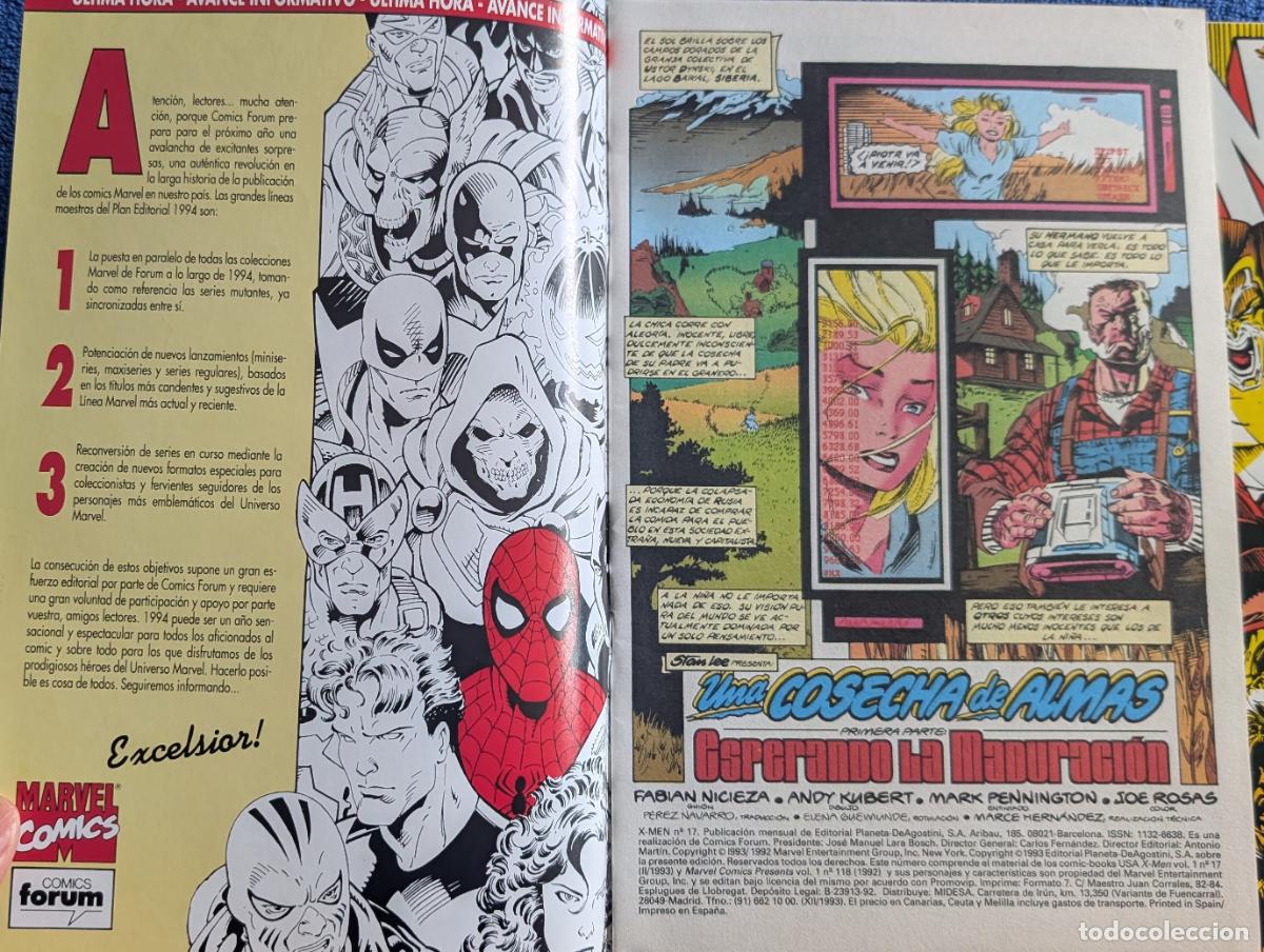 C&oacute;mics: Lote de tebeos de X-MEN (17, 8 y 19) - Forum (1993) &iexcl;Impecables! - Foto 2