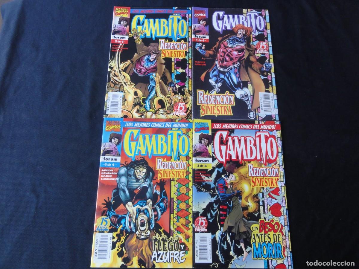 C&oacute;mics: GAMBITO. REDENCI&Oacute;N SINIESTRA COMPLETA. 4 N&ordm; . A&Ntilde;O 1998. MARVEL COMICS FORUM. C-6B - Foto 1
