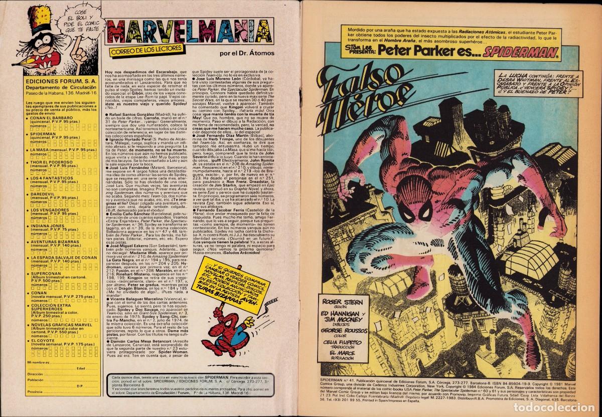 C&oacute;mics: Spiderman Vol. 1 N&ordm; 41 - C&oacute;mics Forum 1984 - Foto 2