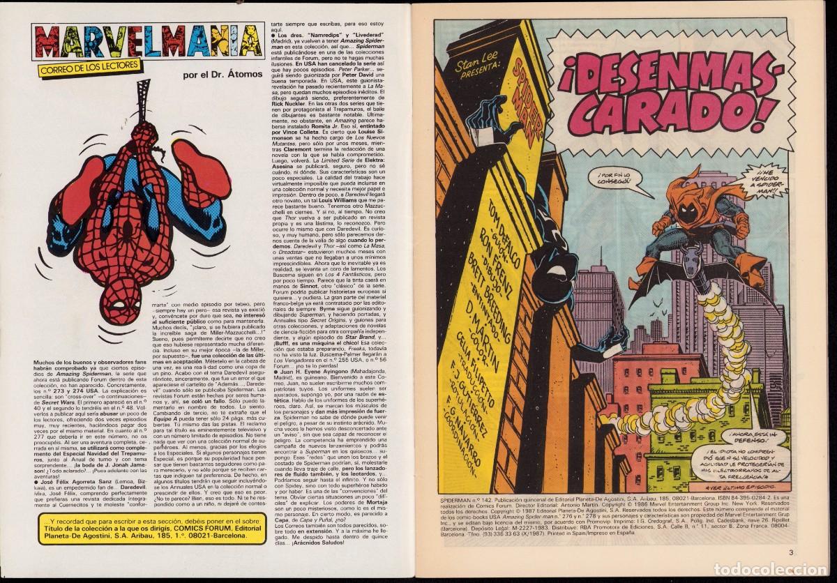 C&oacute;mics: Spiderman Vol. 1 N&ordm; 142 - C&oacute;mics Forum 1987 - Foto 2