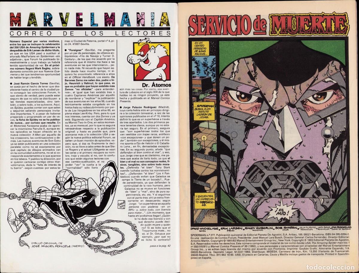 C&oacute;mics: Spiderman Vol. 1 N&ordm; 277 - C&oacute;mics Forum 1993 - Foto 3