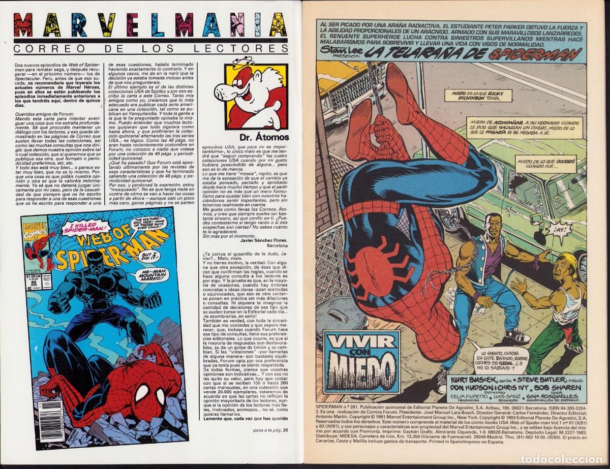 C&oacute;mics: Spiderman Vol. 1 N&ordm; 281 - C&oacute;mics Forum 1993 - Foto 3