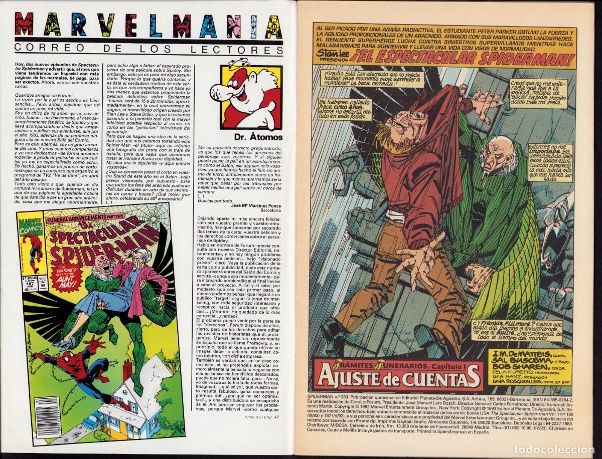 C&oacute;mics: Spiderman Vol. 1 N&ordm; 283 - C&oacute;mics Forum 1993 - Foto 3