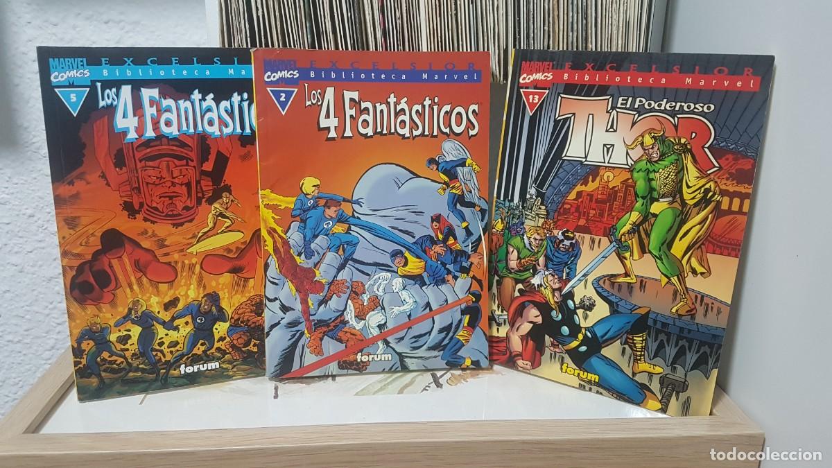 C&oacute;mics: K) 3 comic Biblioteca Marvel Exc&eacute;lsior &rdquo;El poderoso Thor 13 y Los 4 Fant&aacute;sticos 2 y 5 - Foto 1
