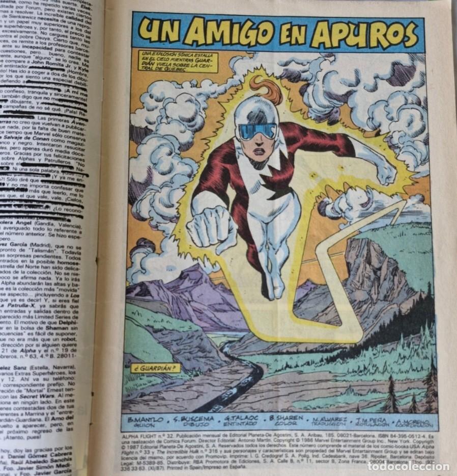 C&oacute;mics: ALPHA FLIGHT - NUMERO 32 - VOLUMEN 1 - MARVEL COMICS - FORUM - Foto 3