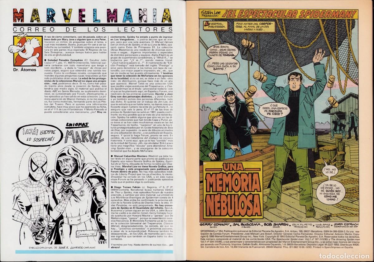 C&oacute;mics: Spiderman Vol. 1 N&ordm; 254 - C&oacute;mics Forum 1992 - Foto 2
