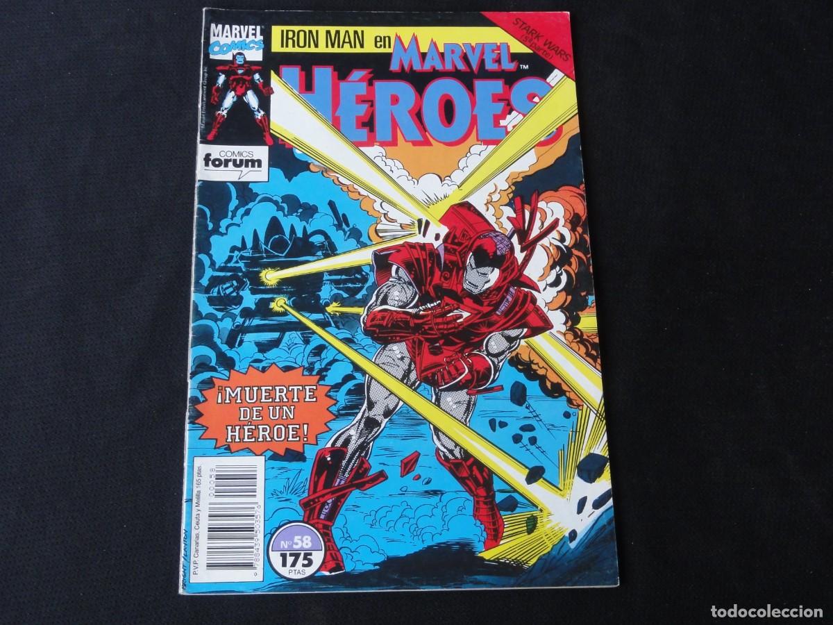C&oacute;mics: MARVEL H&Eacute;ROES N&ordm; 58. A&Ntilde;O 1987-1993. MARVEL COMICS FORUM. C-13B - Foto 1