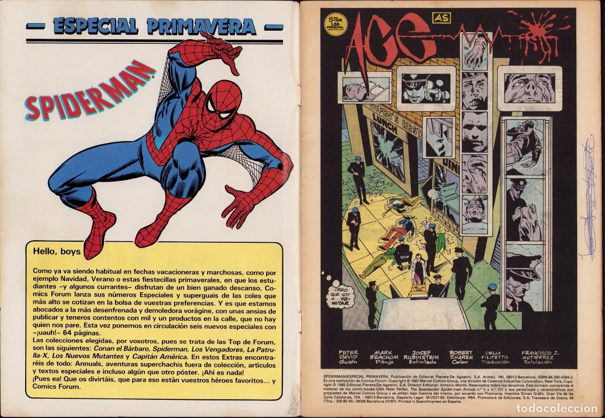 C&oacute;mics: Spiderman Vol. 1 Especial Primavera - Comics Forum 1987 - Foto 2