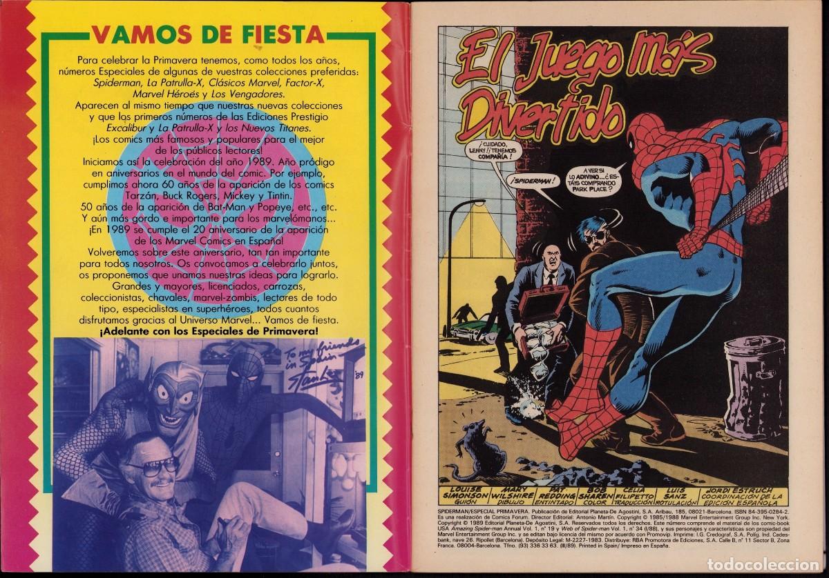 C&oacute;mics: Spiderman Vol. 1 Especial Primavera - Comics Forum 1989 - Foto 2