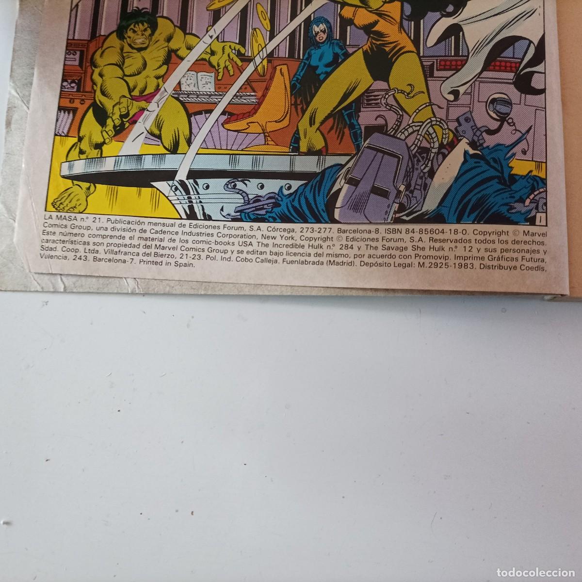 C&oacute;mics: Comic. C&oacute;mics Forum. La masa el increible HULK N&ordf; 21 A&Ntilde;O 1983 - Foto 4