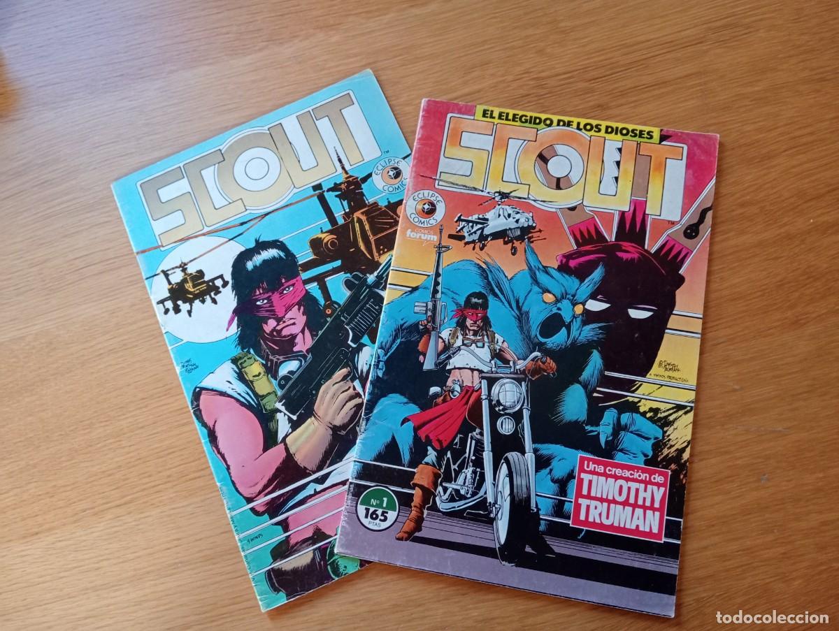 C&oacute;mics: LOTE CON 2 EJEMPLARES DE SCOUT, EL ELEGIDO DE LOS DIOSES (DE 19). GRAPA. ECLIPSE. FORUM. 1990. - Foto 1