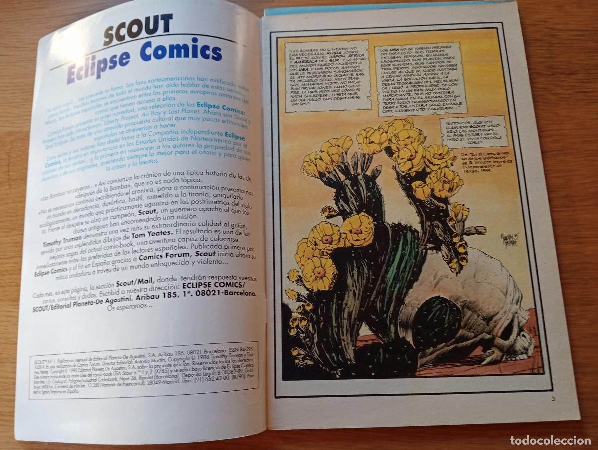 C&oacute;mics: LOTE CON 2 EJEMPLARES DE SCOUT, EL ELEGIDO DE LOS DIOSES (DE 19). GRAPA. ECLIPSE. FORUM. 1990. - Foto 4
