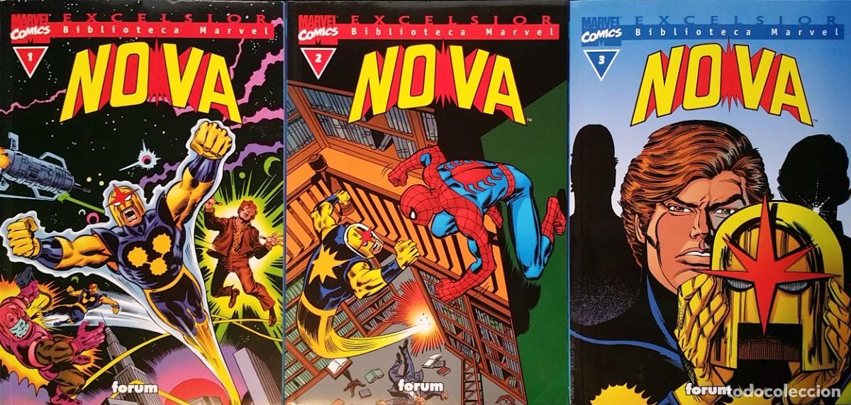 C&oacute;mics: BIBLIOTECA MARVEL. NOVA. Colecci&oacute;n completa de 3 tomos. Comics Forum 2001 - Foto 1