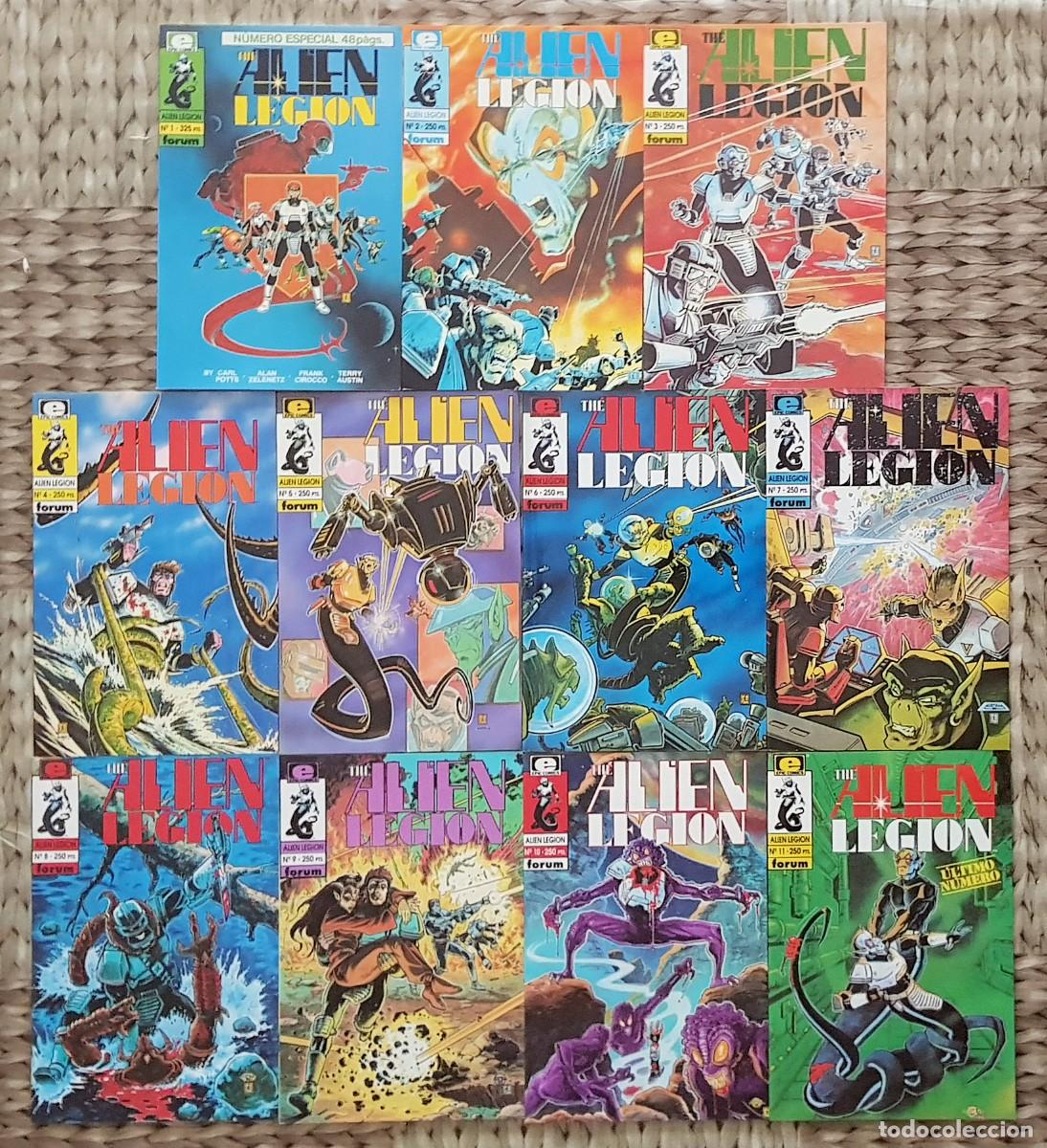 C&oacute;mics: THE ALIEN LEGION. Colecci&oacute;n completa de 11 comics. Comics Forum 1991 - Foto 1