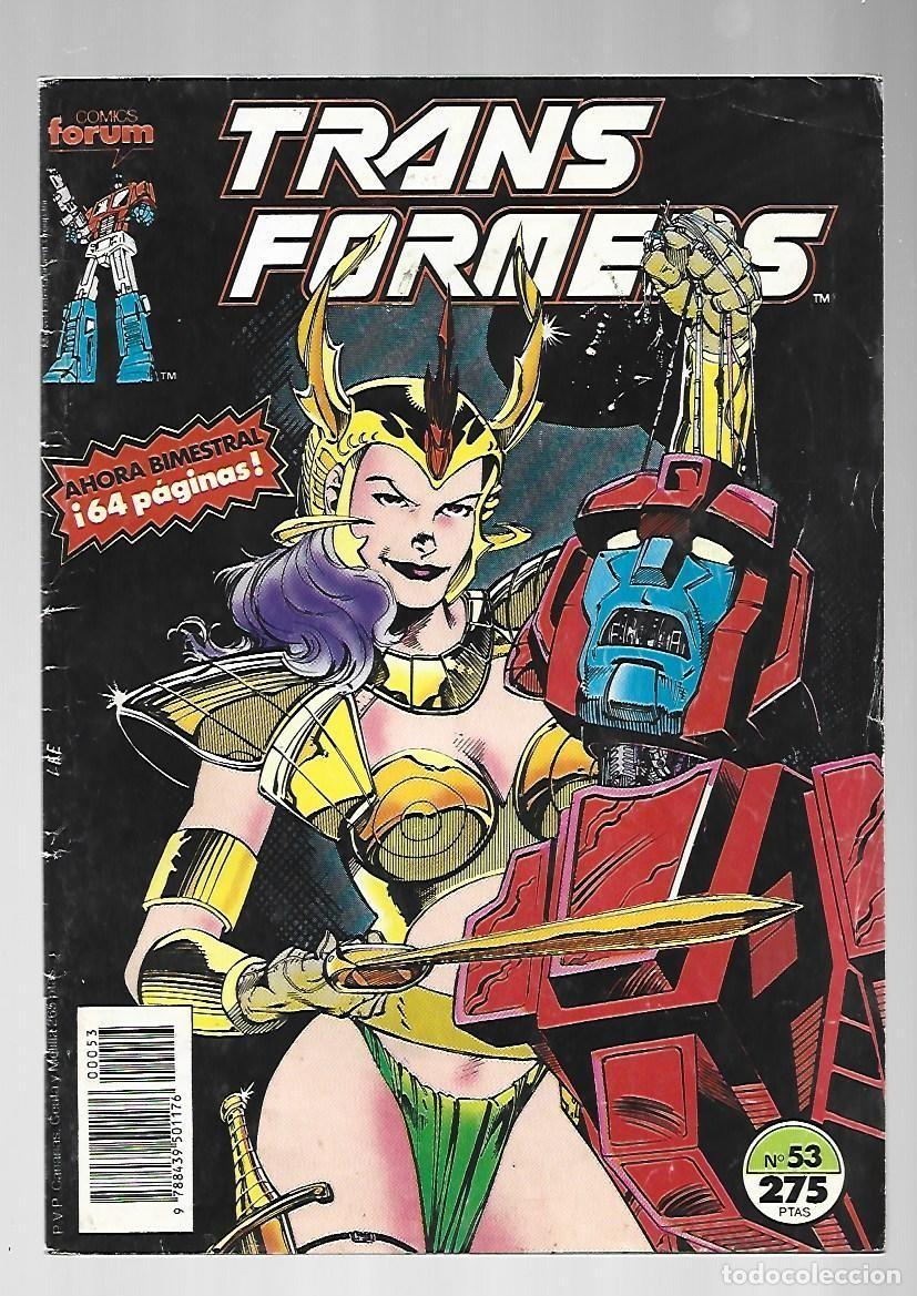 C&oacute;mics: Transformers 53, 1990, Forum, muy buen estado, con poster - Foto 1