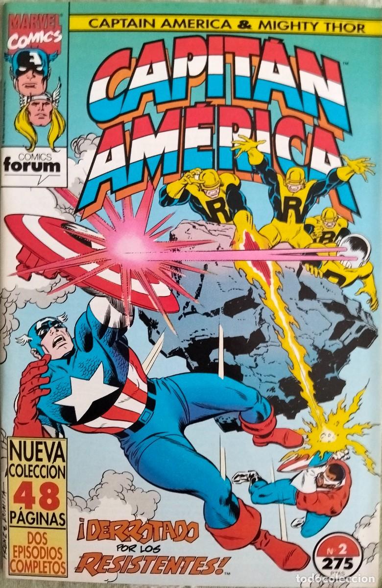 C&oacute;mics: CAPIT&Aacute;N AM&Eacute;RICA & THOR EL PODEROSO Vol. 2, N&ordm; 2. EDICIONES FORUM (Formato grapa) - Foto 1