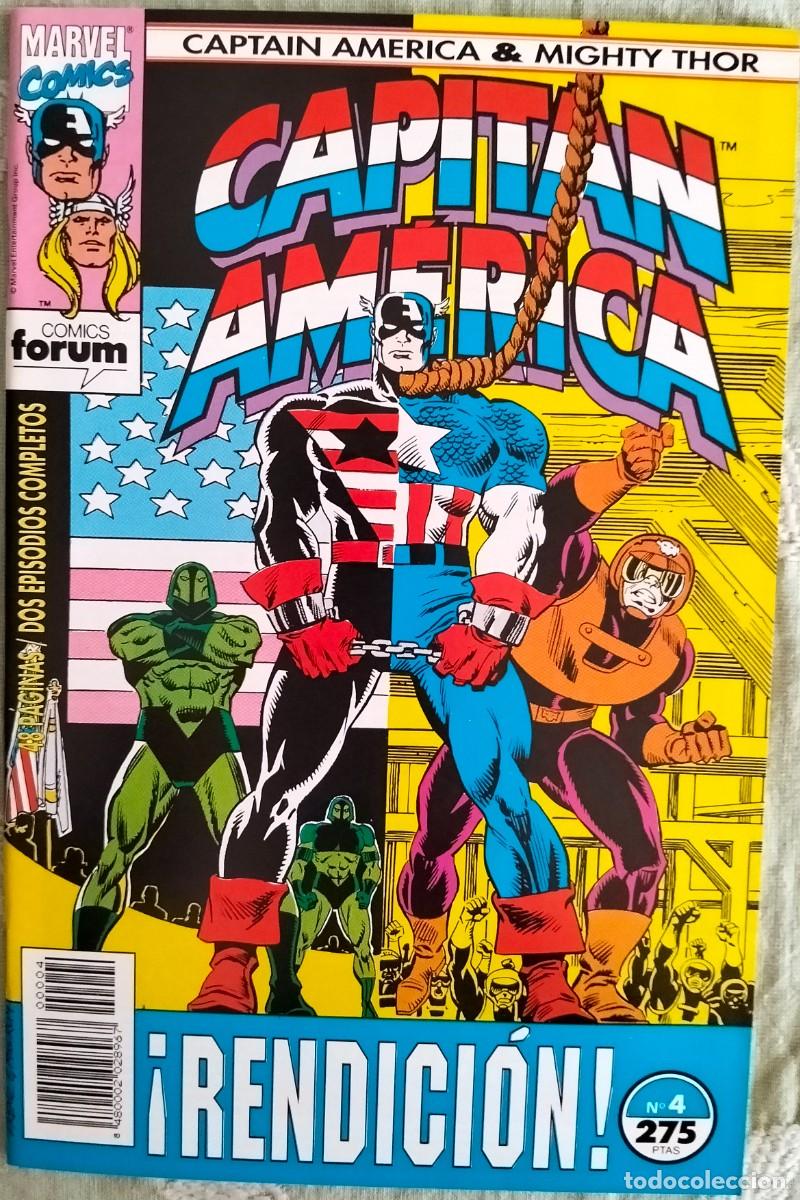 C&oacute;mics: CAPIT&Aacute;N AM&Eacute;RICA & THOR EL PODEROSO Vol. 2, N&ordm; 4. EDICIONES FORUM (Formato grapa) - Foto 1