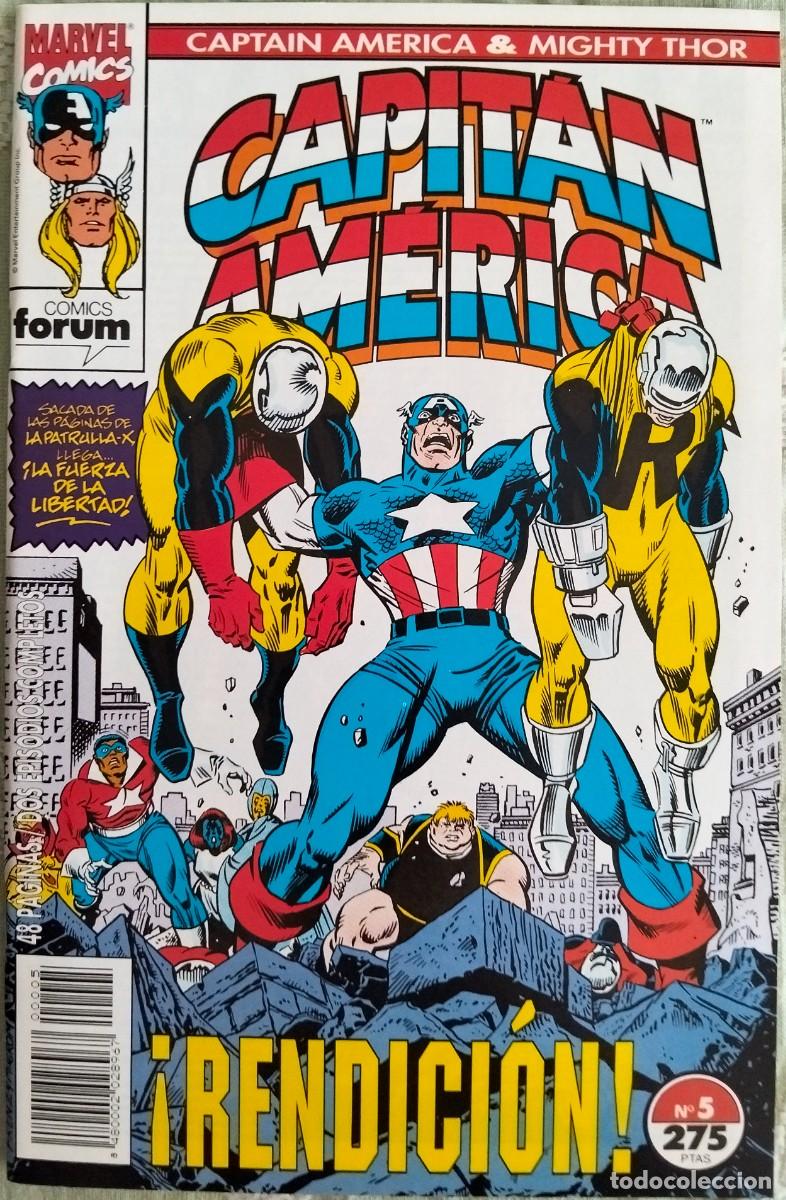 C&oacute;mics: CAPIT&Aacute;N AM&Eacute;RICA & THOR EL PODEROSO Vol. 2, N&ordm; 5. EDICIONES FORUM (Formato grapa) - Foto 1