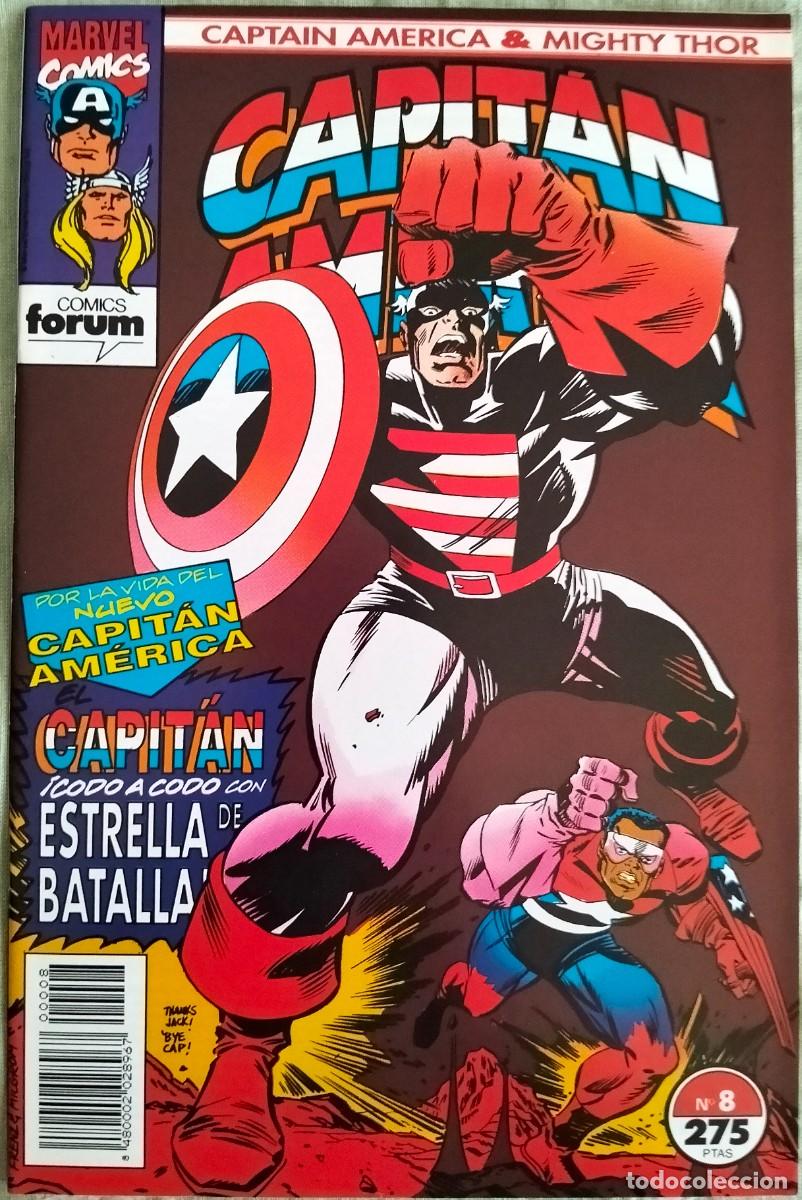 C&oacute;mics: CAPIT&Aacute;N AM&Eacute;RICA & THOR EL PODEROSO Vol. 2, N&ordm; 8. EDICIONES FORUM (Formato grapa) - Foto 1