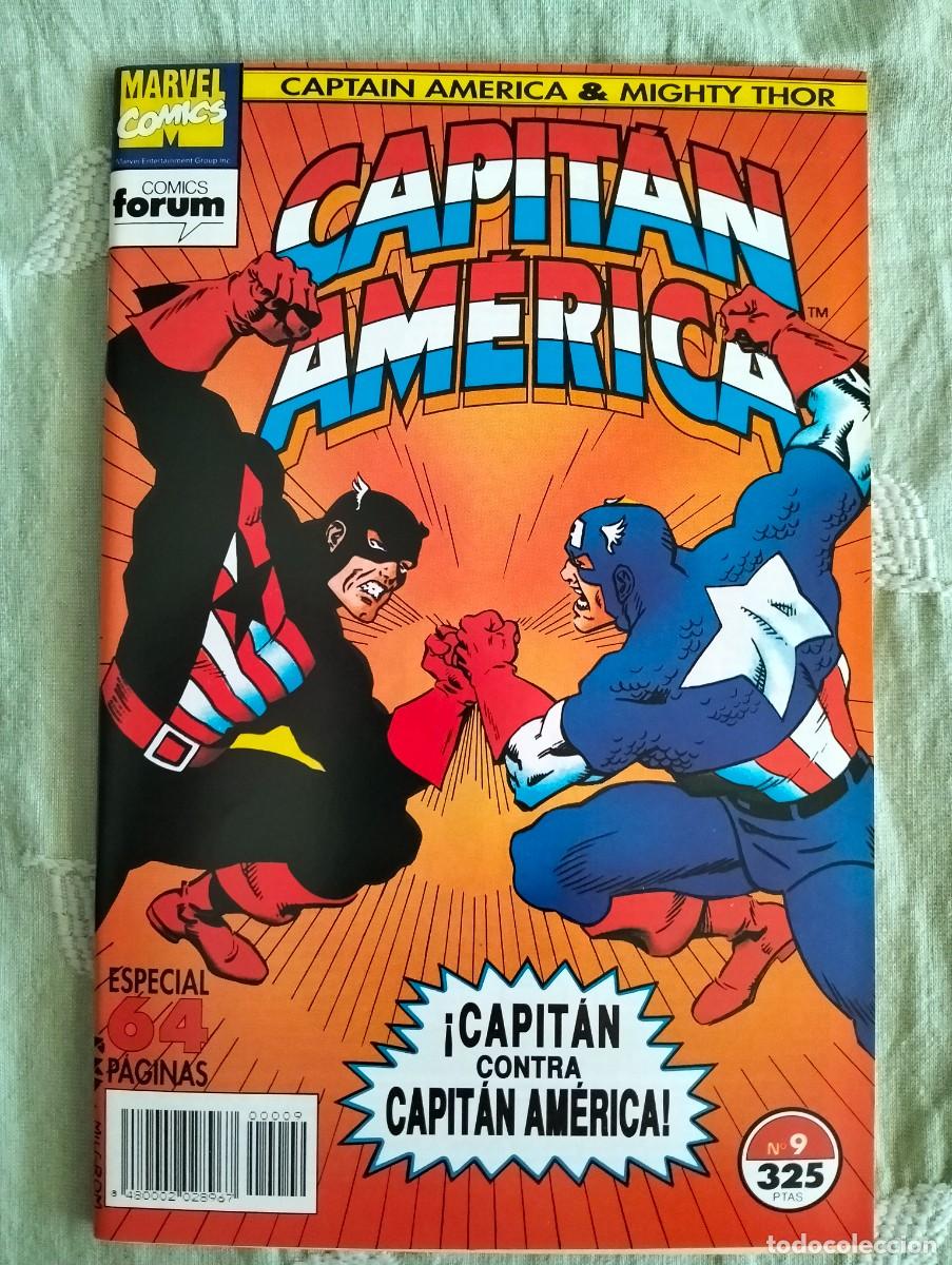 C&oacute;mics: CAPIT&Aacute;N AM&Eacute;RICA & THOR EL PODEROSO Vol. 2, N&ordm; 9. EDICIONES FORUM (Formato grapa) - Foto 1