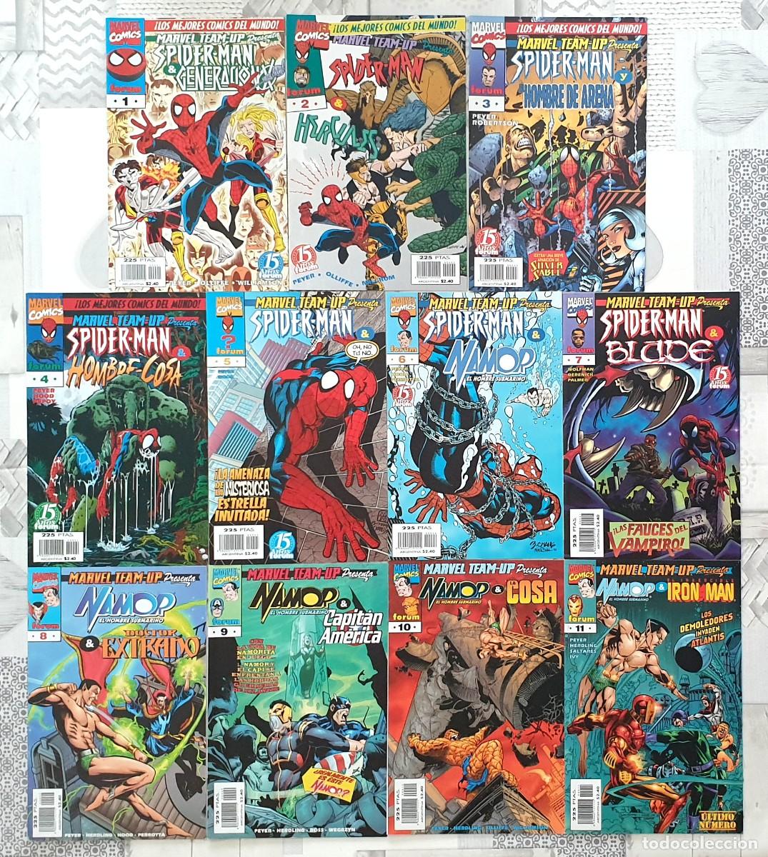 C&oacute;mics: MARVEL TEAM-UP. Coleccion completa de 11 comics. Forum 1998 - Foto 1