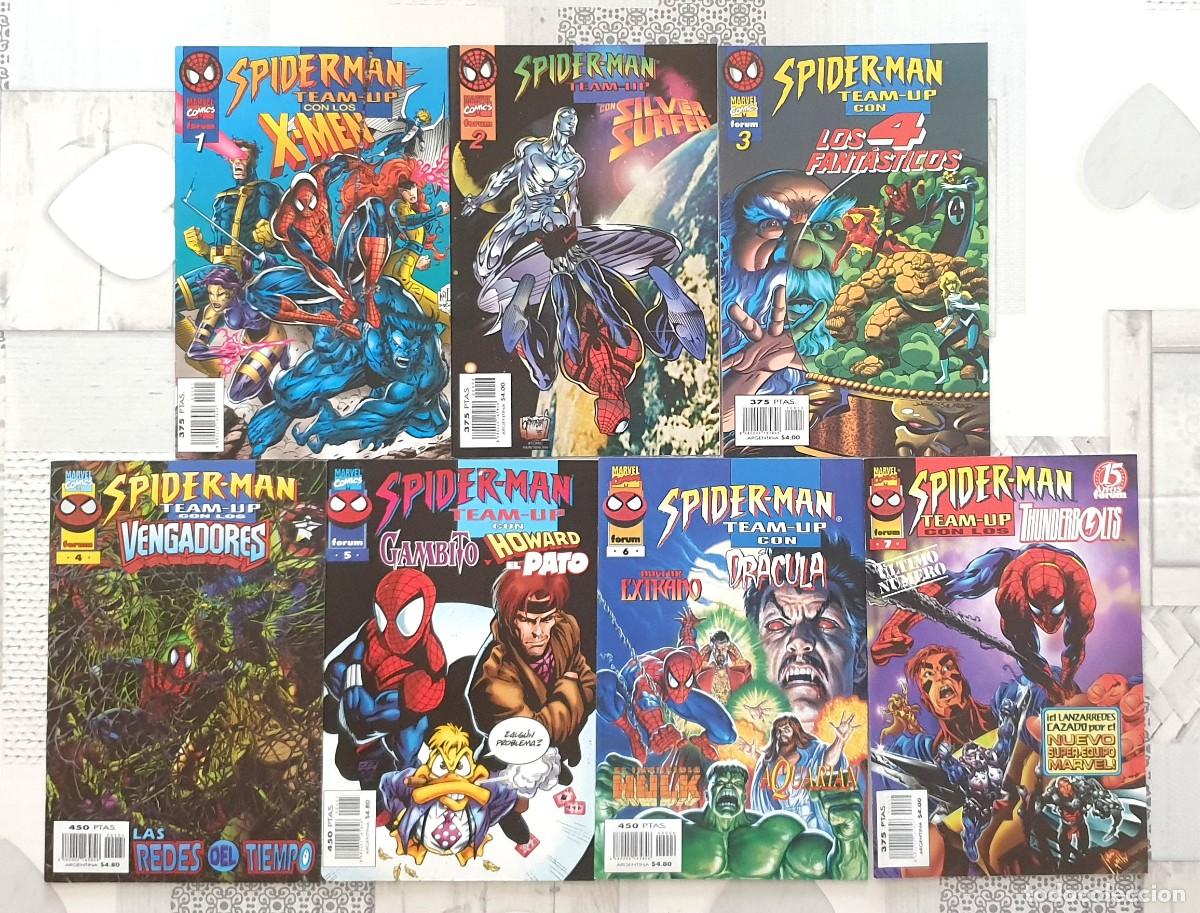 C&oacute;mics: SPIDERMAN TEAM-UP. Colecci&oacute;n completa de 7 comics. Comics Forum 1996 - Foto 1