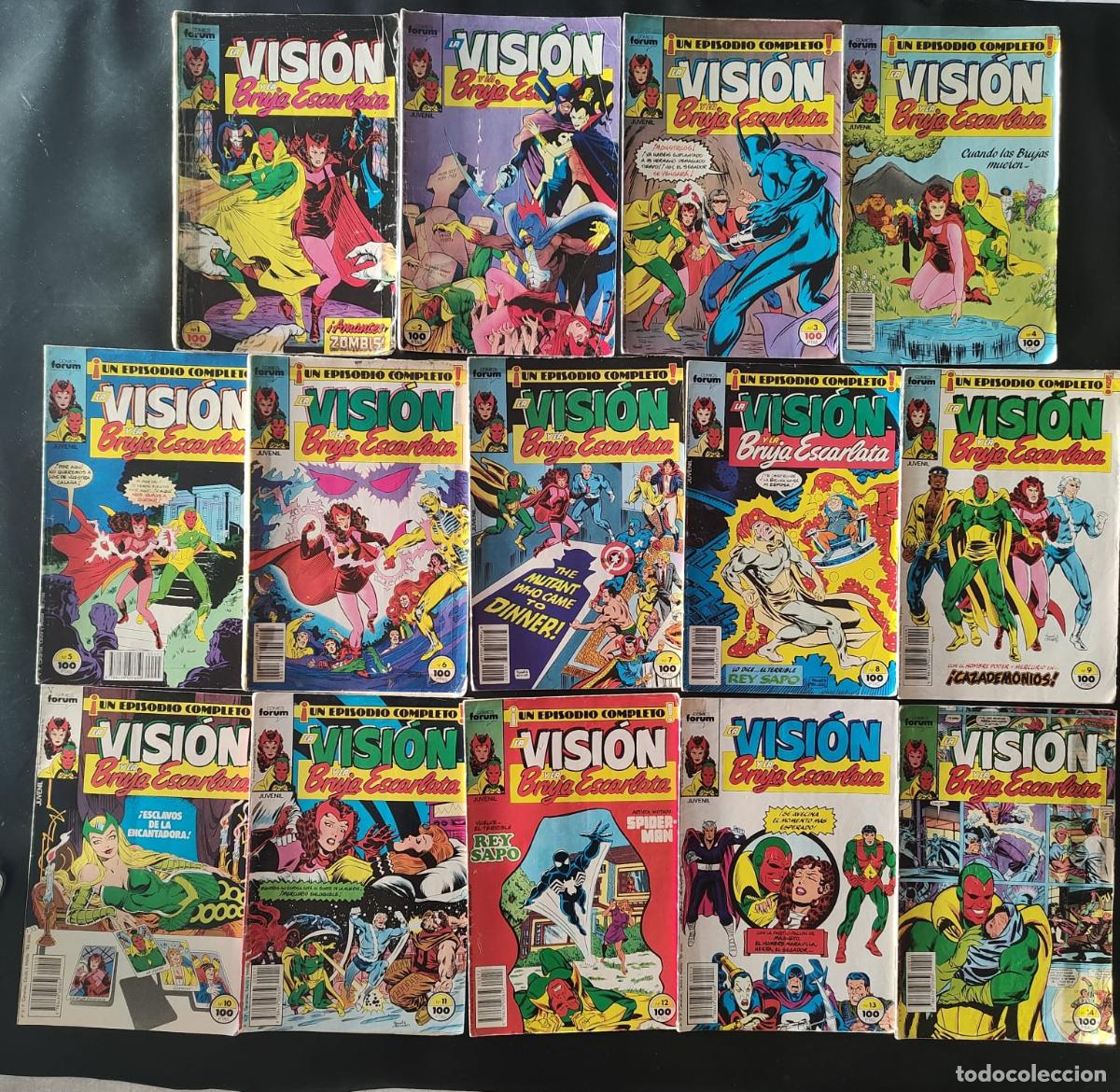 C&oacute;mics: LA VISION Y LA BRUJA ESCARLATA COMPLETA 14 NUMEROS - Foto 1